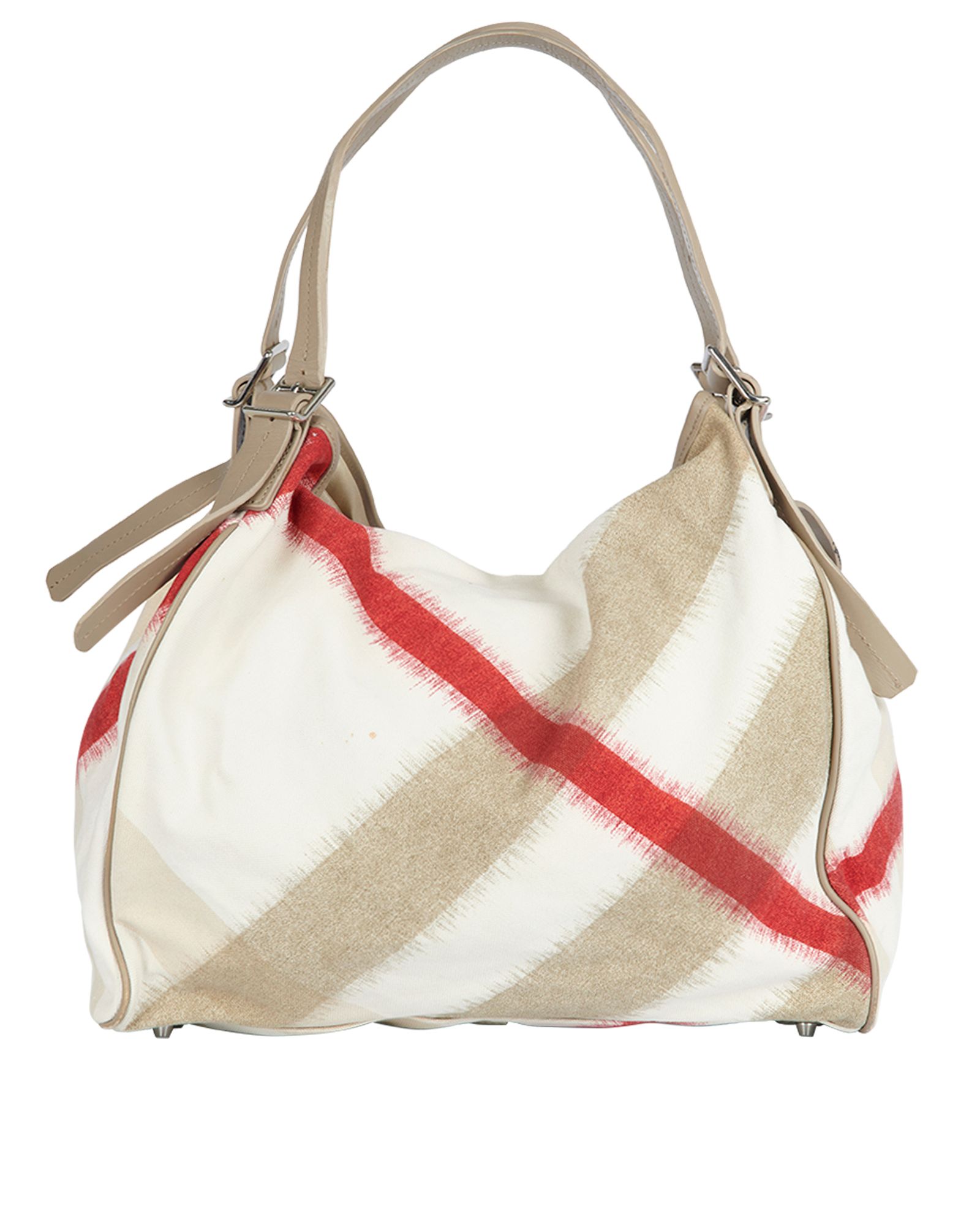 Mega Check, &pound;110, Handbags, Beige/Red, Leather/Nylon (Polymer), Back view